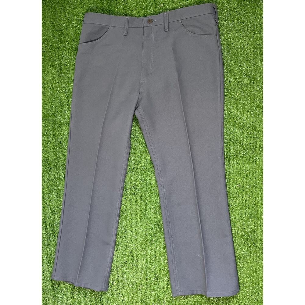 vintage wrangler wrancher Pants 40X30 Bootcut Gray Western Slacks 80s‎ 00082GY